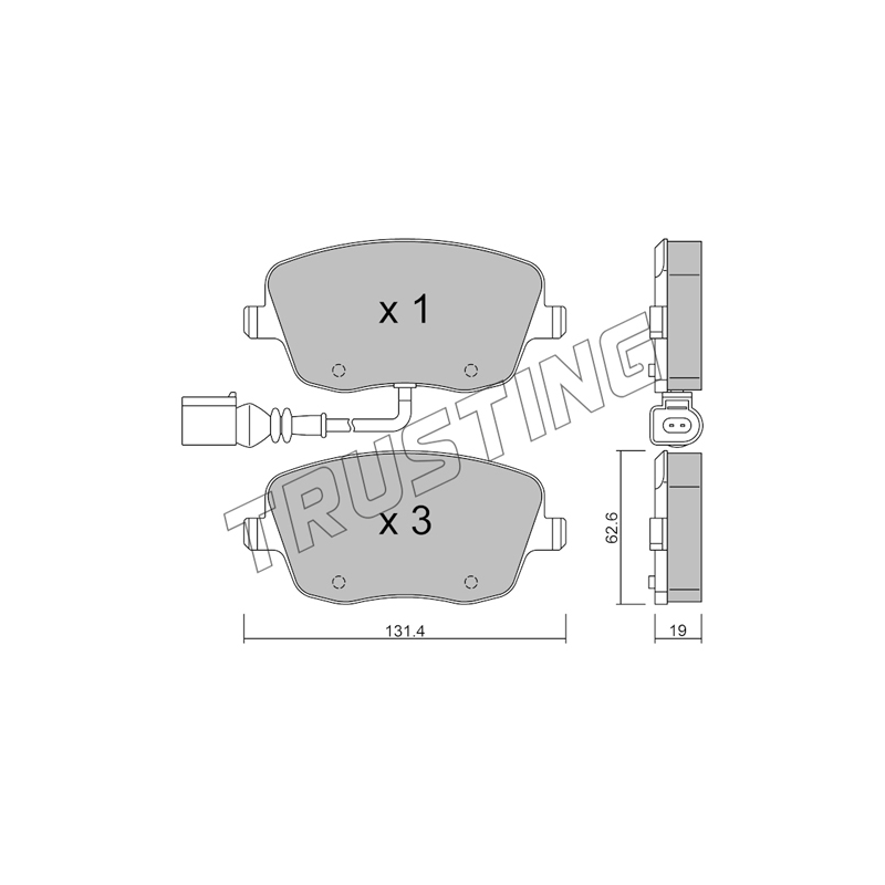 Pastiglie freno asse anteriore - TRUSTING