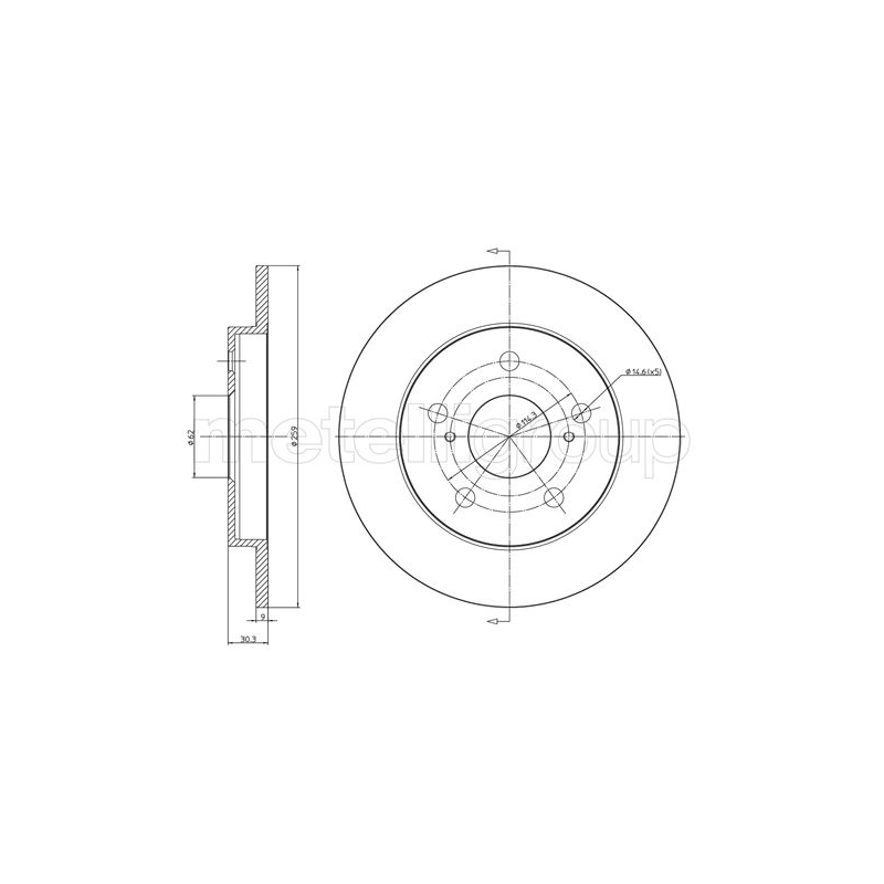 Disco freno asse posteriore - TRUSTING