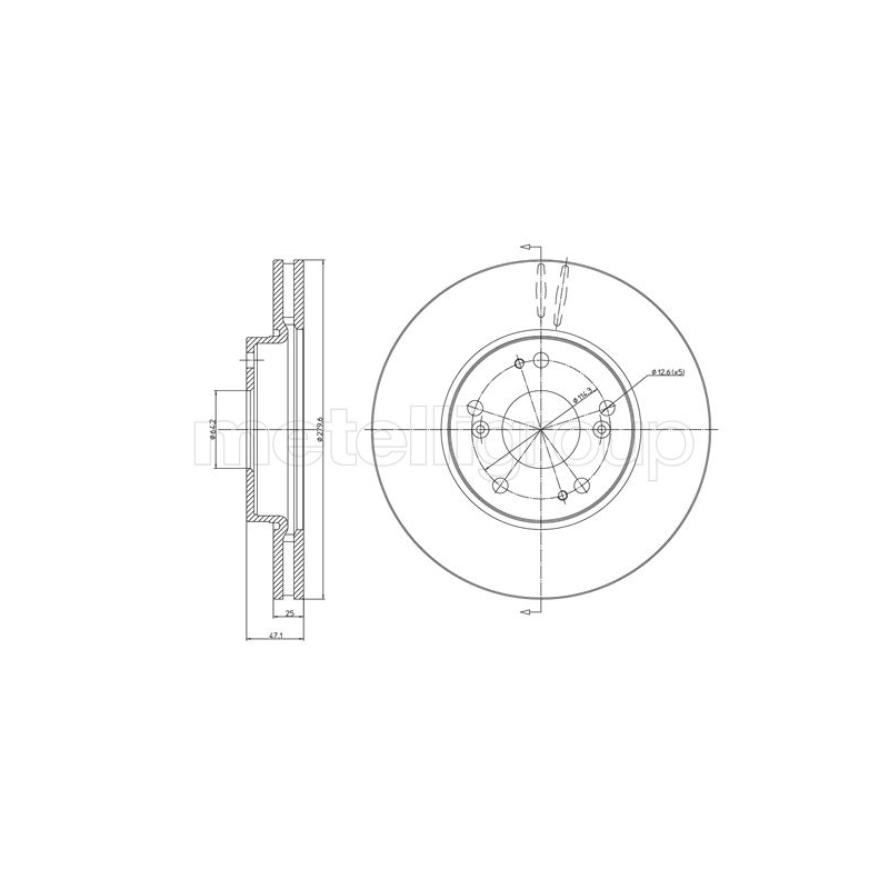 Disco freno asse anteriore - TRUSTING
