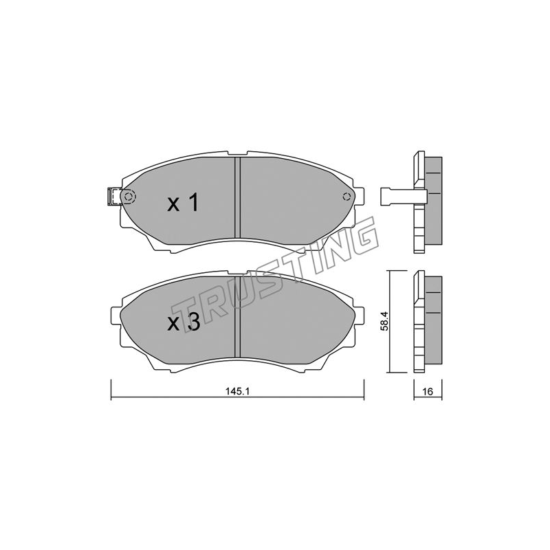 Pastiglie freno asse anteriore - TRUSTING