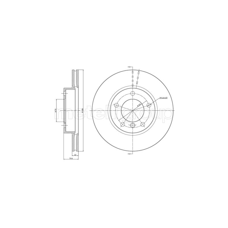 Disco freno asse anteriore - TRUSTING