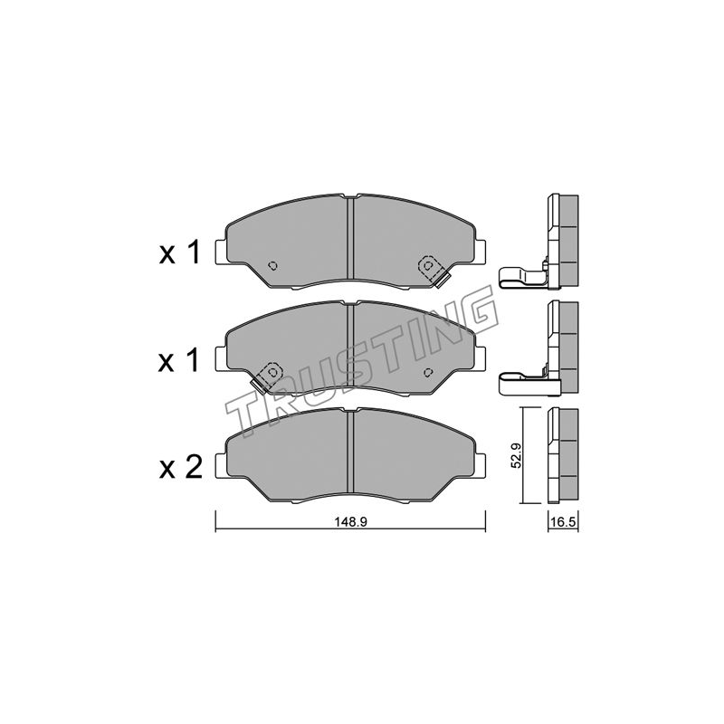 Pastiglie freno asse anteriore - TRUSTING