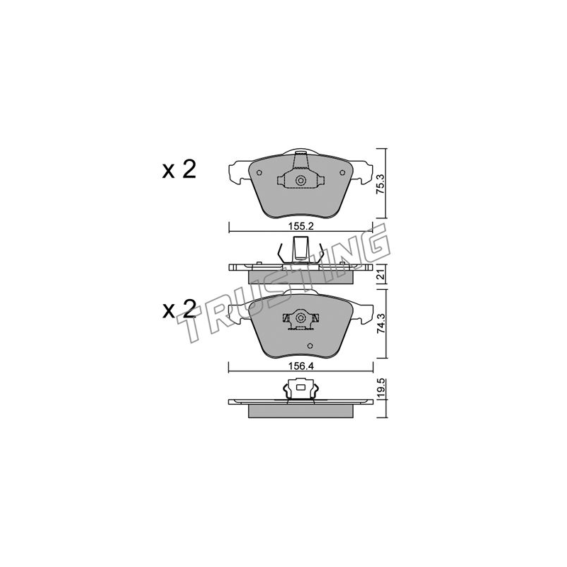 Pastiglie freno asse anteriore - TRUSTING