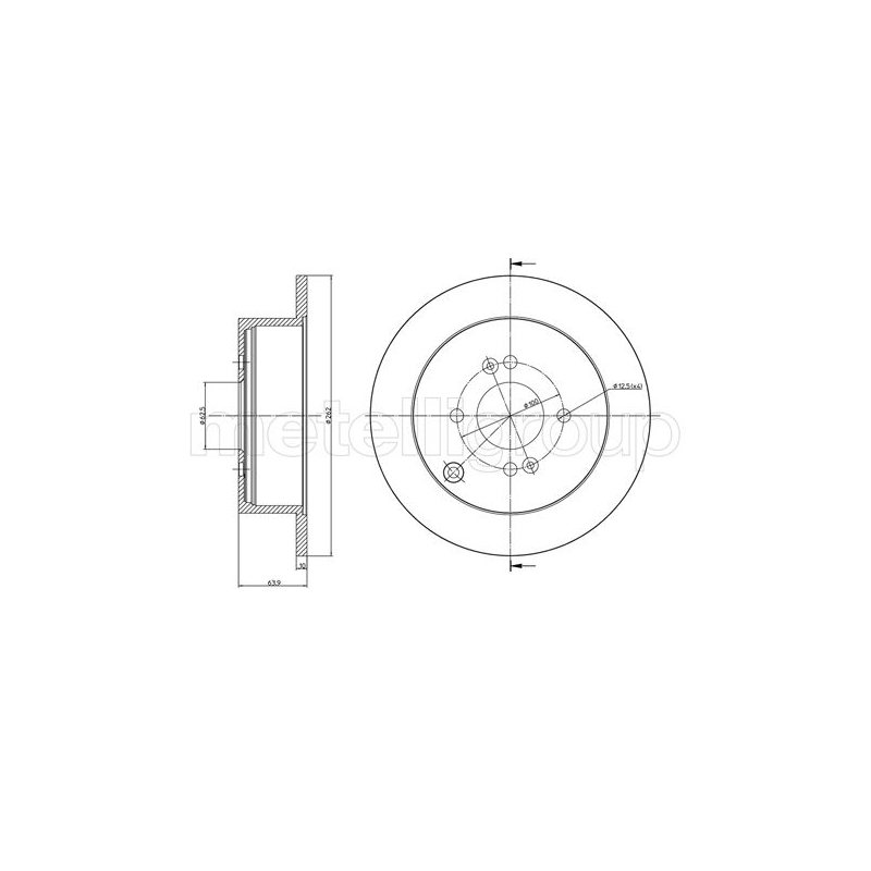 Disco freno asse posteriore - TRUSTING