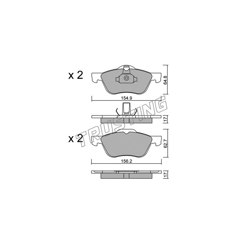 Pastiglie freno asse anteriore - TRUSTING