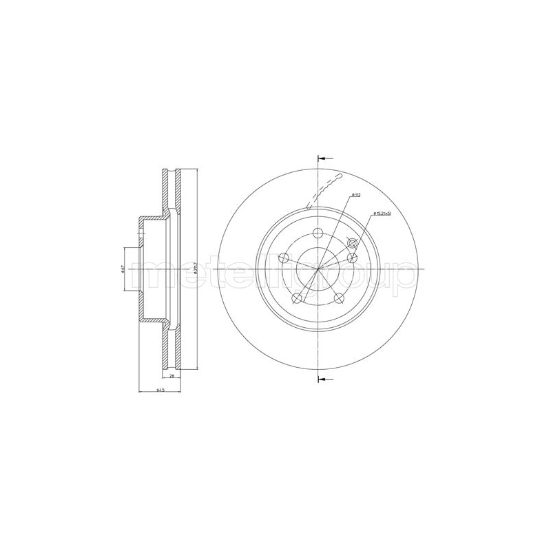 Disco freno asse anteriore - TRUSTING