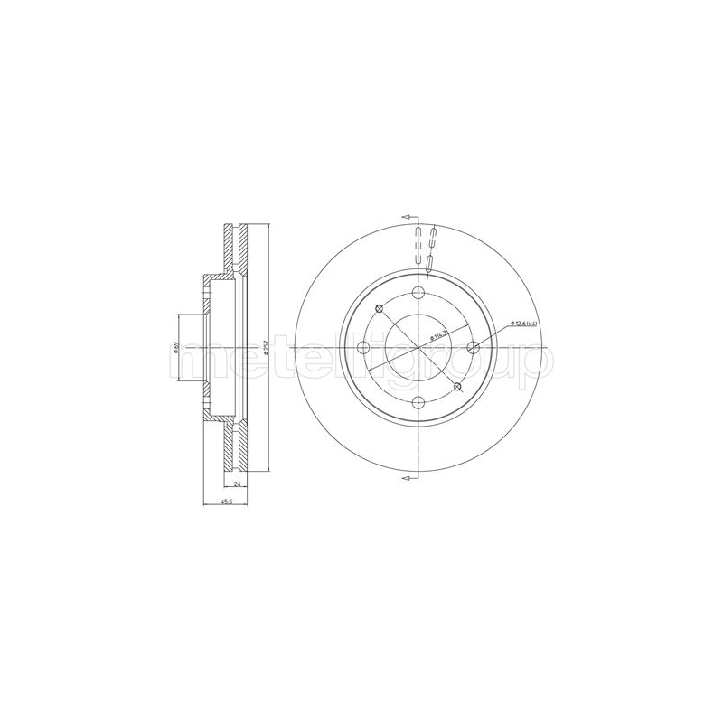 Disco freno asse anteriore - TRUSTING