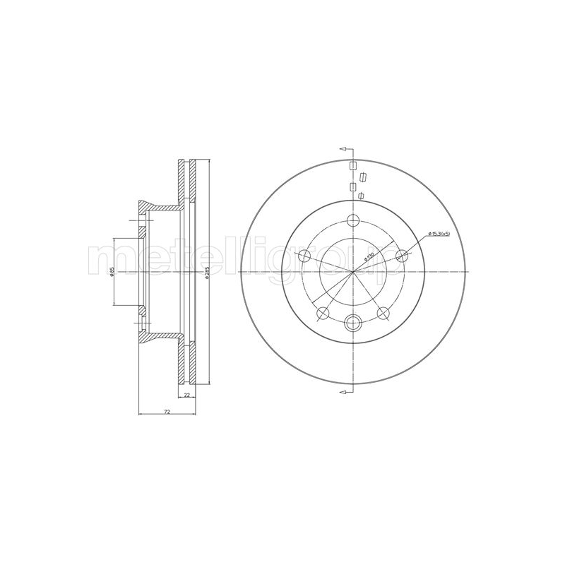 Disco freno asse posteriore - TRUSTING