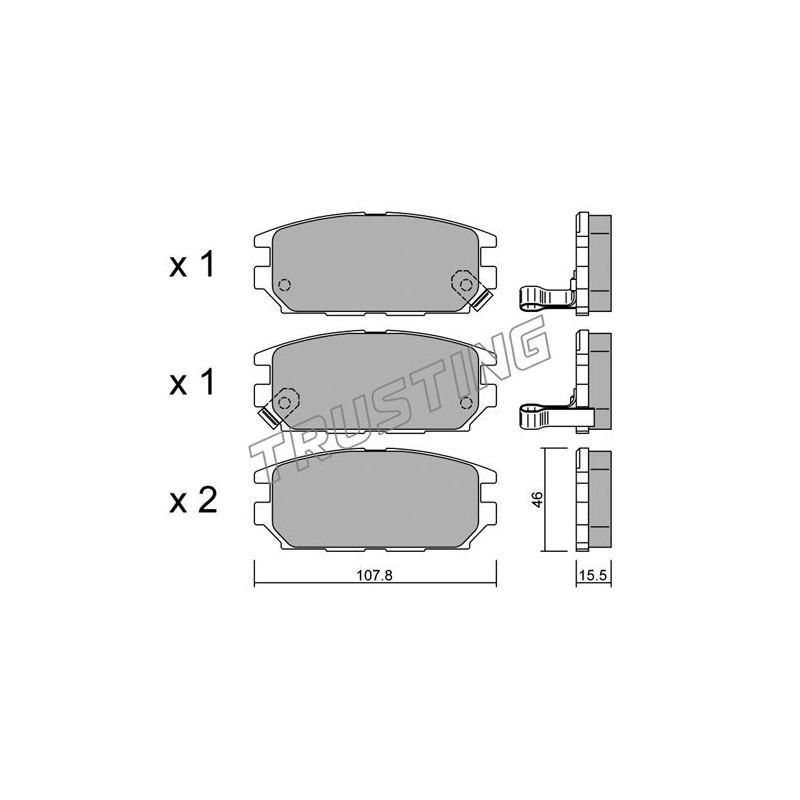 Pastiglie freno asse posteriore - TRUSTING