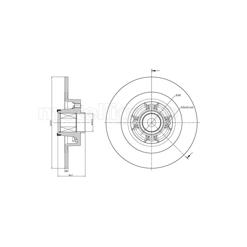 Disco freno asse posteriore - TRUSTING
