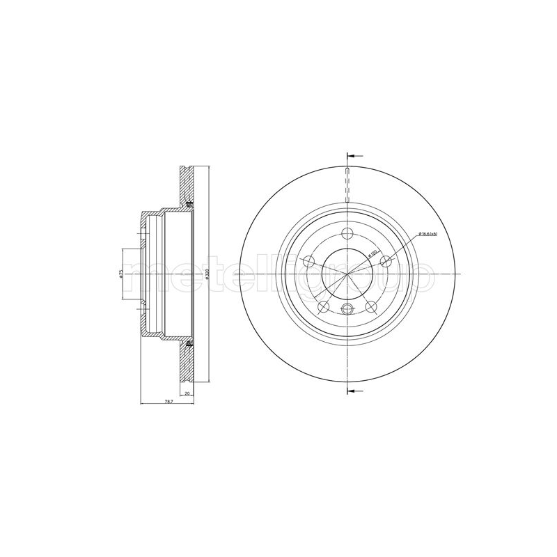 Disco freno asse posteriore - TRUSTING
