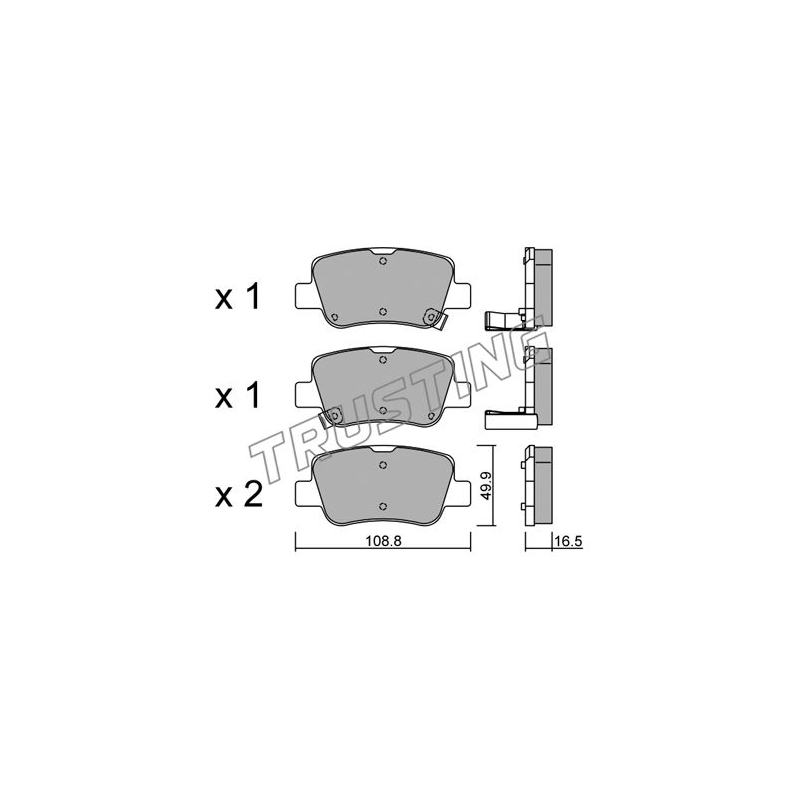 Pastiglie freno asse posteriore - TRUSTING