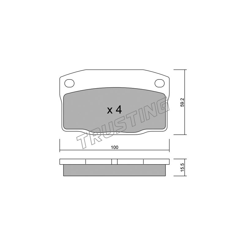 Pastiglie freno asse posteriore - TRUSTING