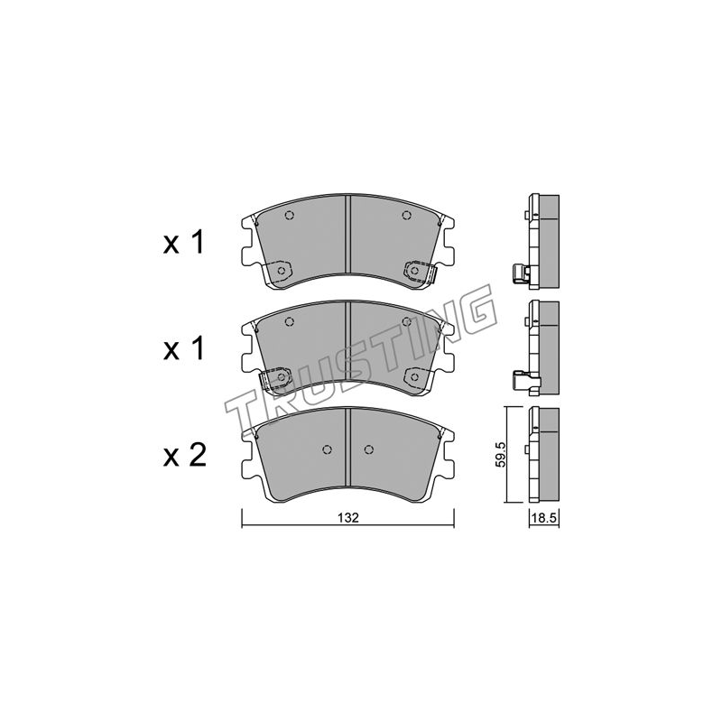 Pastiglie freno asse anteriore - TRUSTING