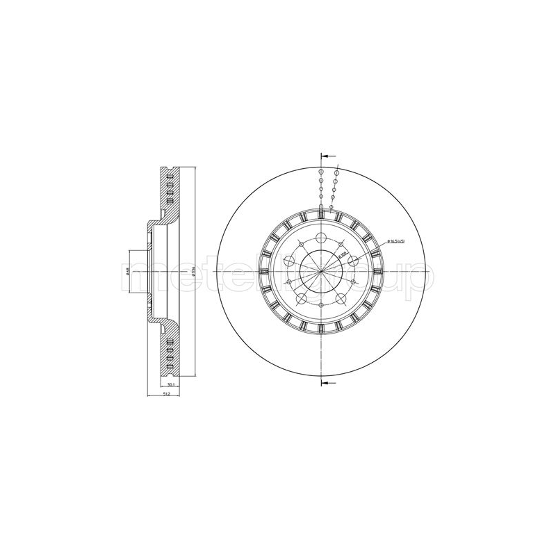 Disco freno asse anteriore - TRUSTING