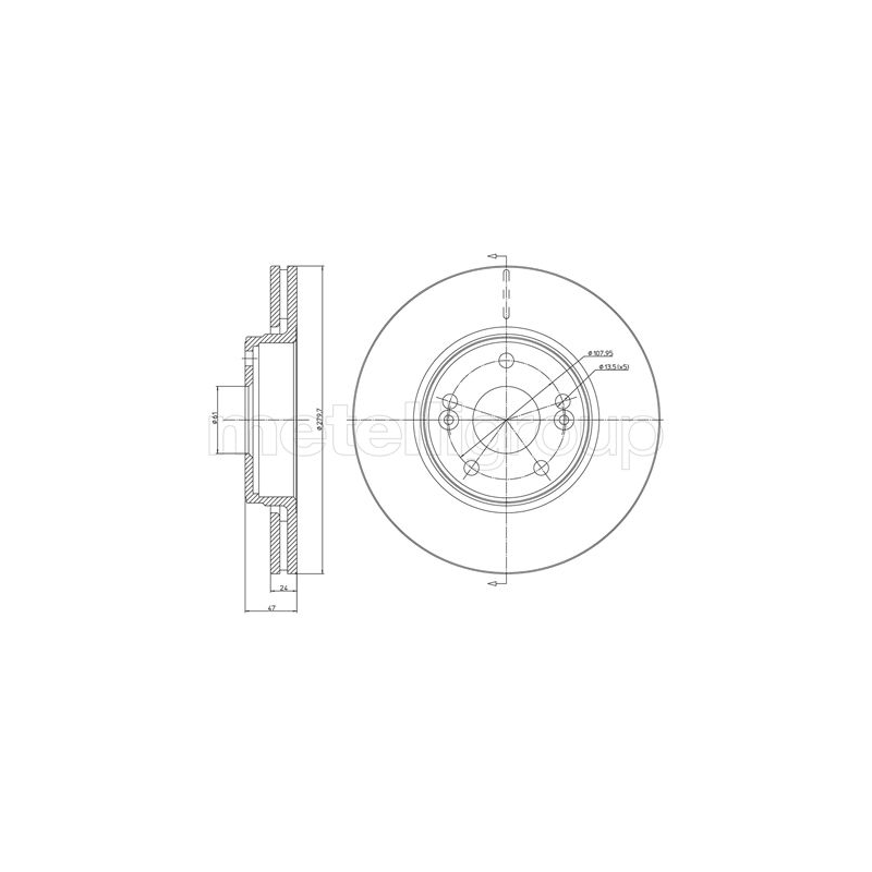 Disco freno asse anteriore - TRUSTING