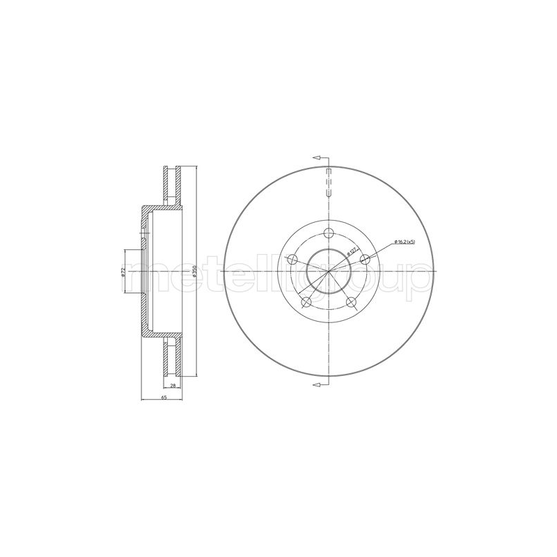 Disco freno asse posteriore - TRUSTING