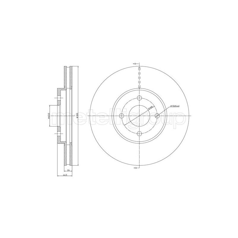 Disco freno asse anteriore - TRUSTING