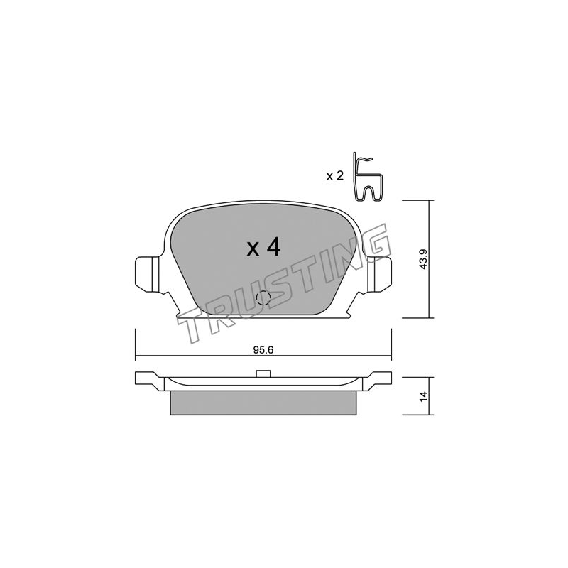 Pastiglie freno asse posteriore - TRUSTING