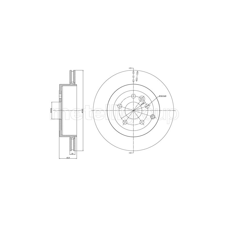 Disco freno asse posteriore - TRUSTING