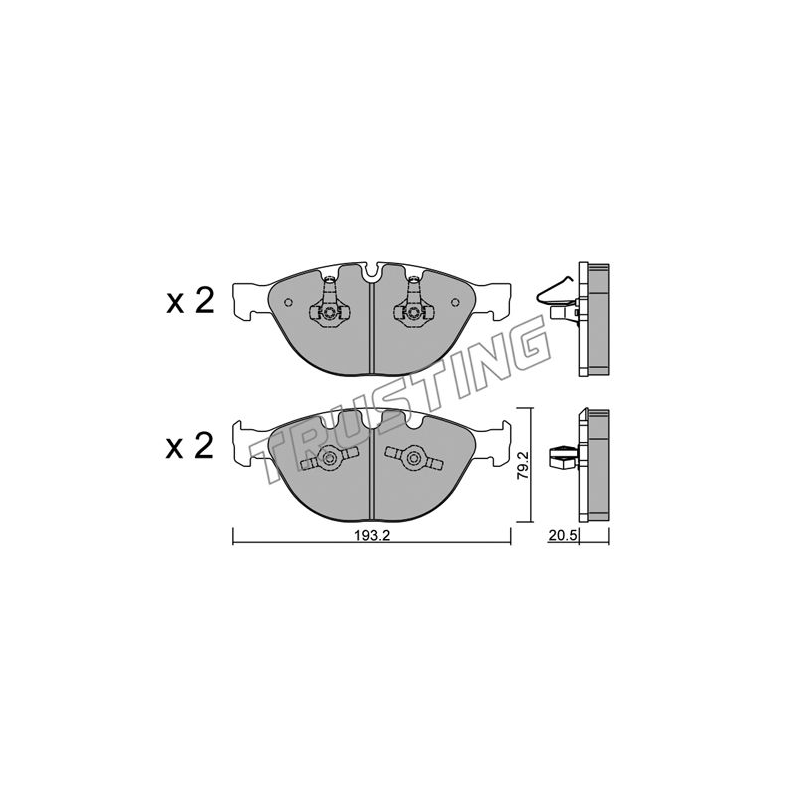 Pastiglie freno asse anteriore - TRUSTING