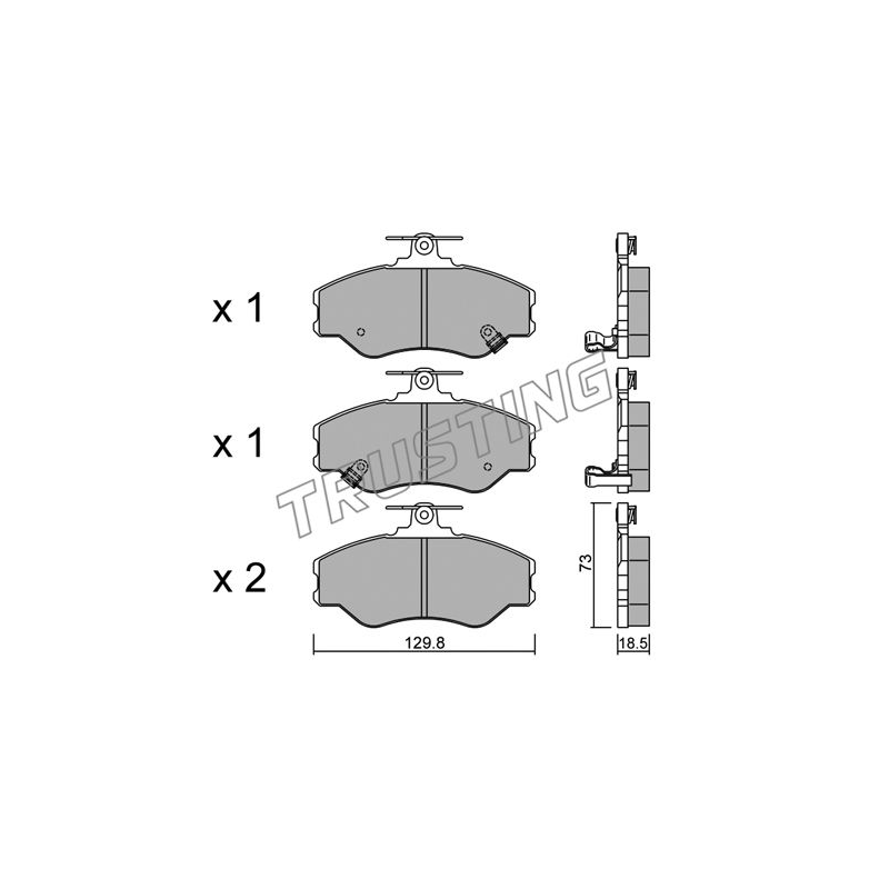 Pastiglie freno asse posteriore - TRUSTING
