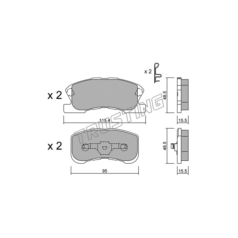 Pastiglie freno asse anteriore - TRUSTING
