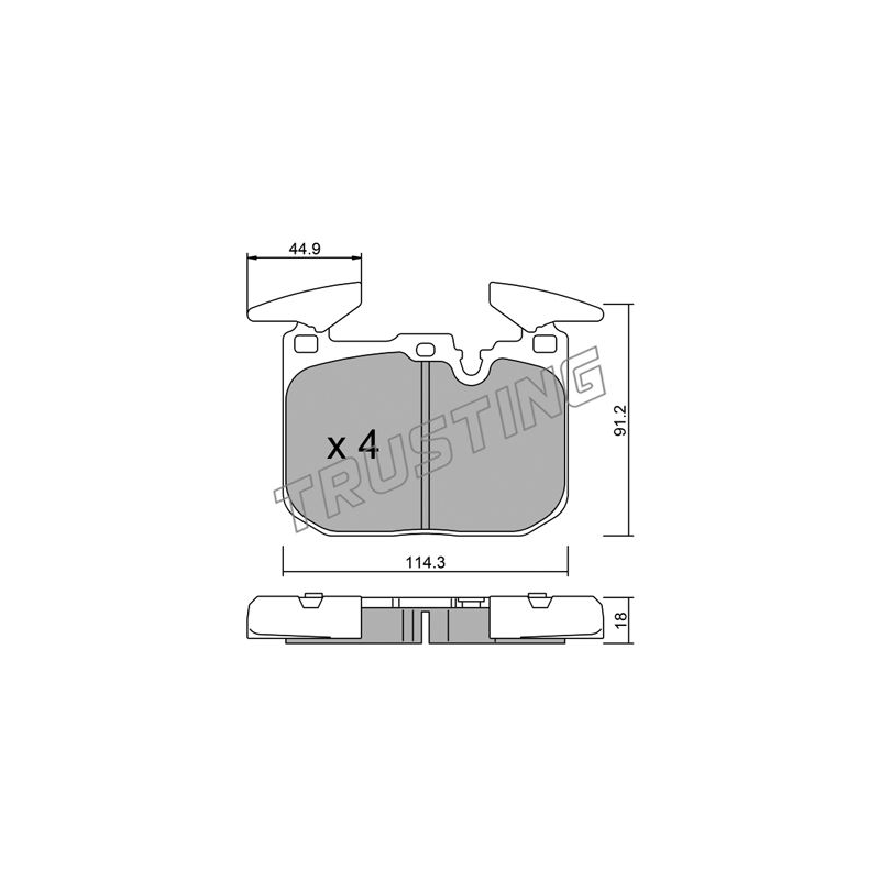 Pastiglie freno asse anteriore - TRUSTING