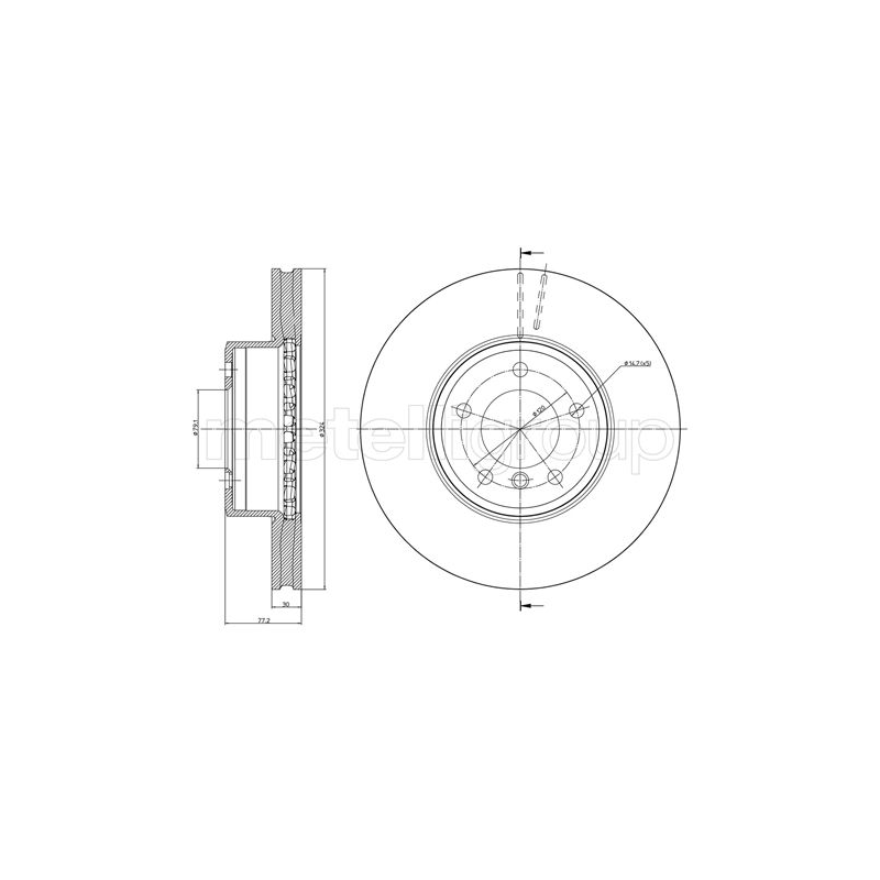 Disco freno asse anteriore - TRUSTING