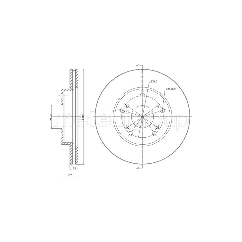 Disco freno asse anteriore - TRUSTING