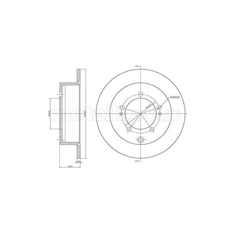 Disco freno asse posteriore - TRUSTING