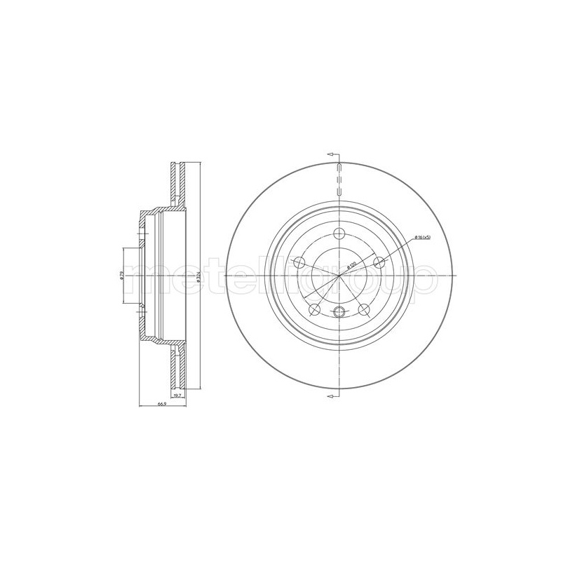 Disco freno asse posteriore - TRUSTING