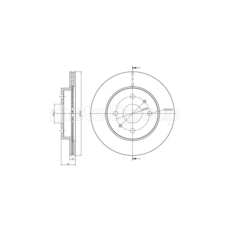 Disco freno asse anteriore - TRUSTING