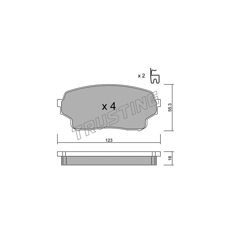 Pastiglie freno asse anteriore - TRUSTING