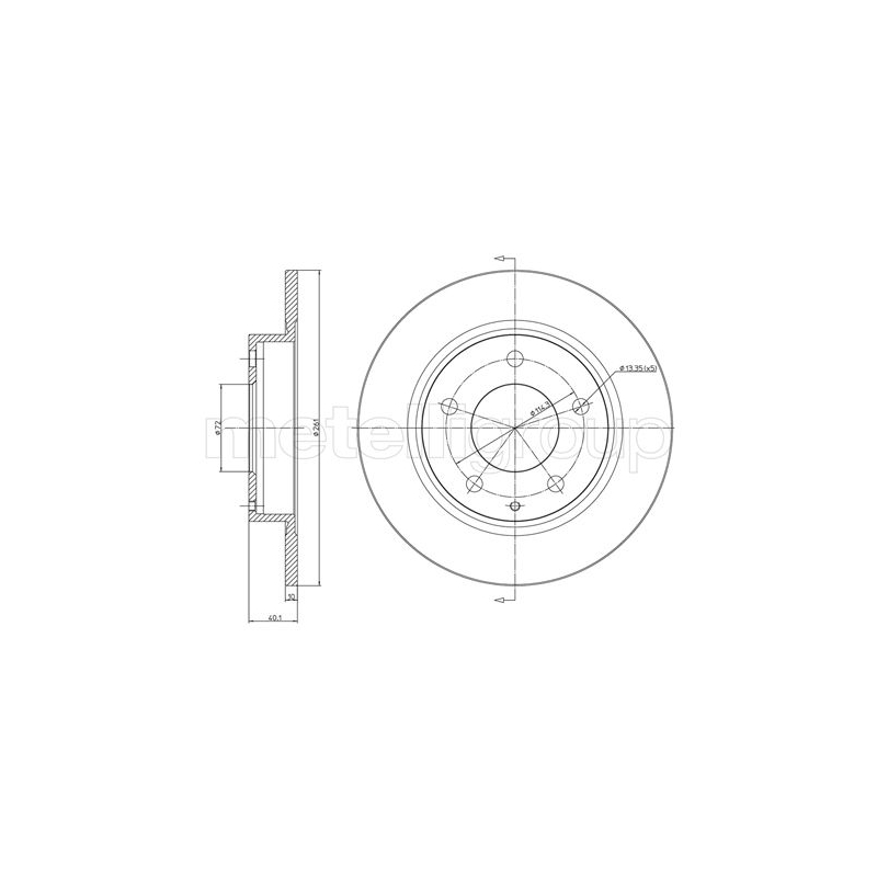 Disco freno asse posteriore - TRUSTING