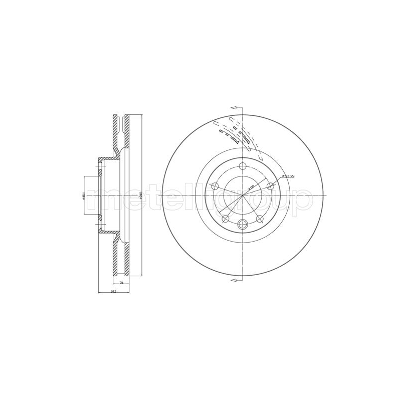 Disco freno asse anteriore - TRUSTING