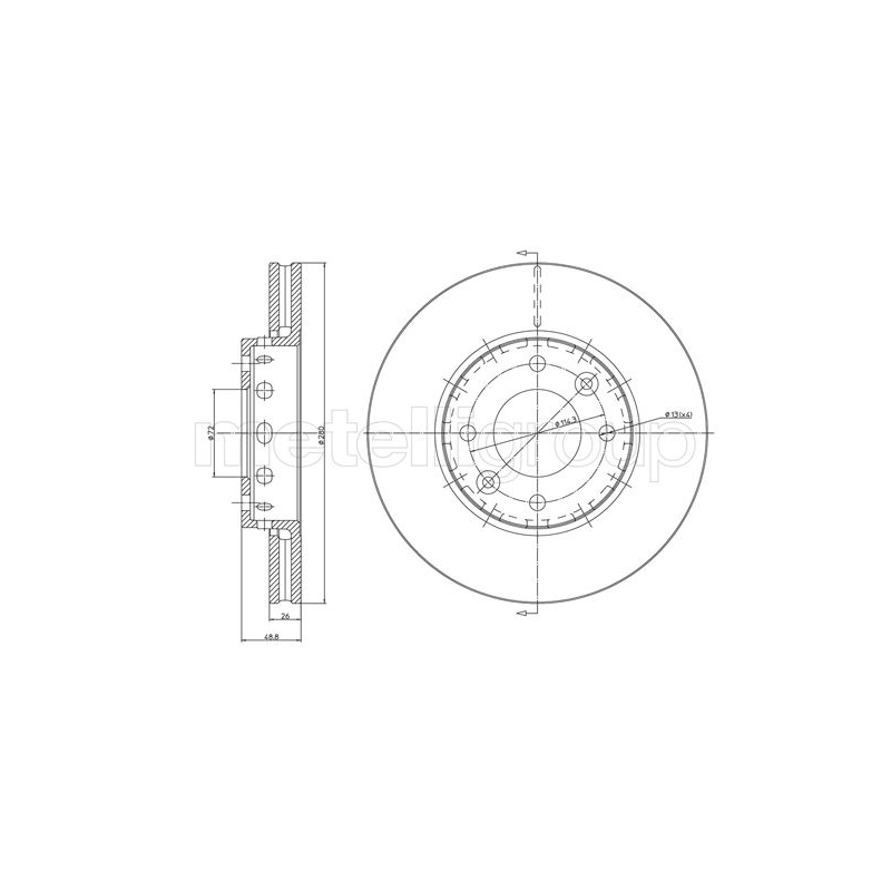 Disco freno asse posteriore - TRUSTING