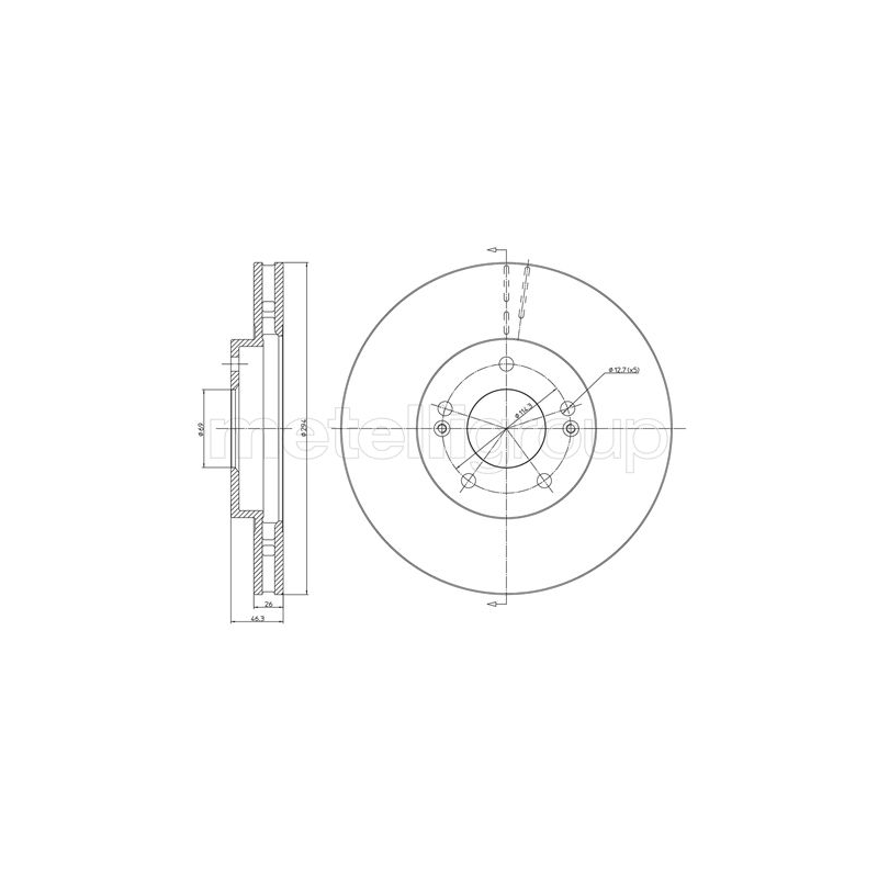 Disco freno asse anteriore - TRUSTING