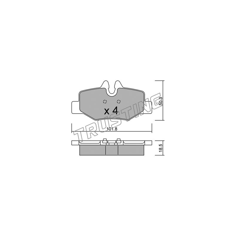 Pastiglie freno asse posteriore - TRUSTING