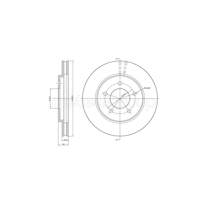 Disco freno asse anteriore - TRUSTING