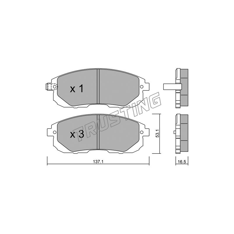 Pastiglie freno asse anteriore - TRUSTING