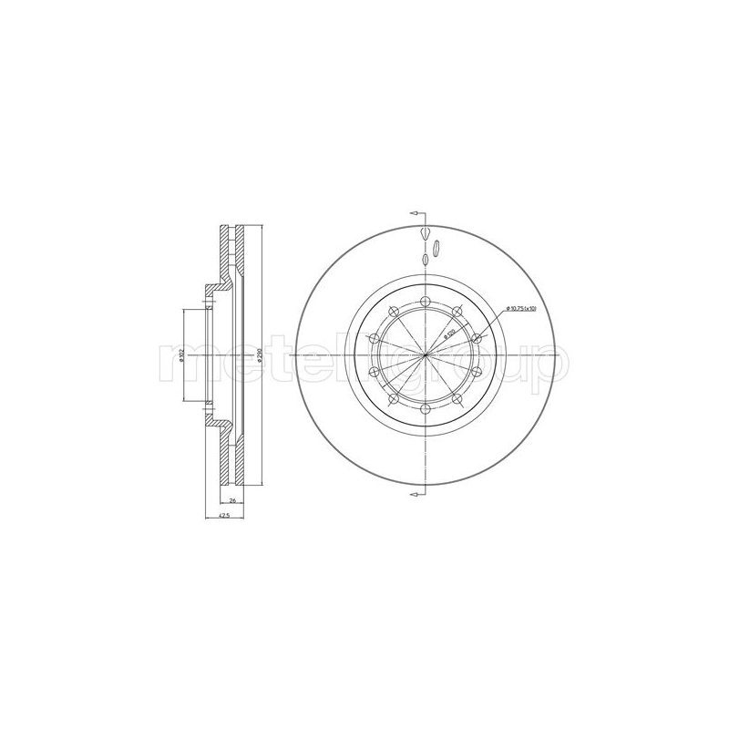 Disco freno asse anteriore - TRUSTING