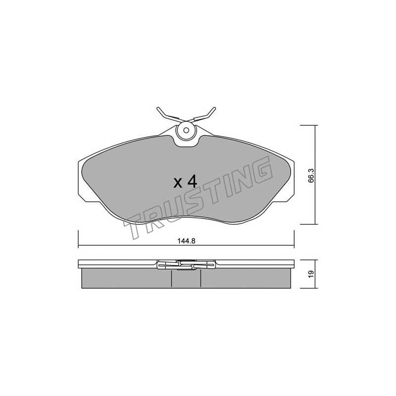 Pastiglie freno asse anteriore - TRUSTING