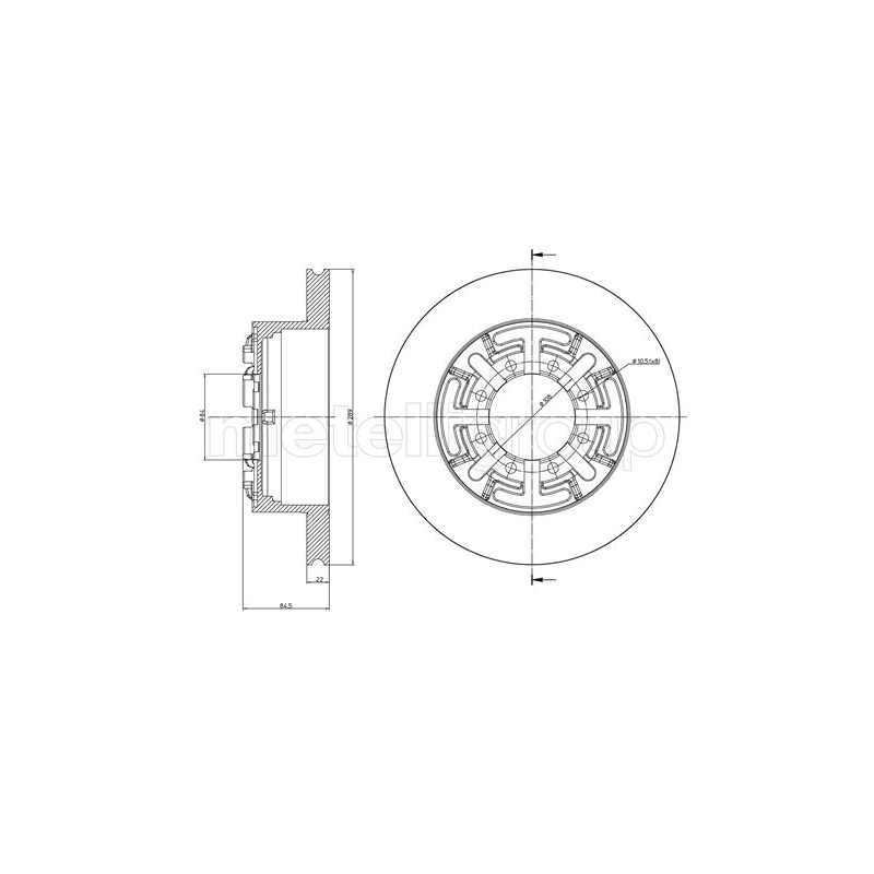 Disco freno asse posteriore - TRUSTING