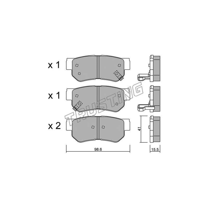 Pastiglie freno asse posteriore - TRUSTING