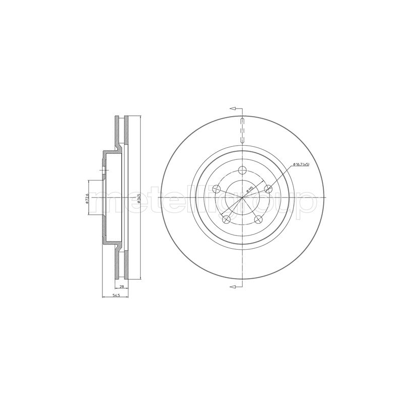 Disco freno asse anteriore - TRUSTING