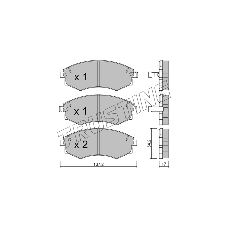 Pastiglie freno asse anteriore - TRUSTING