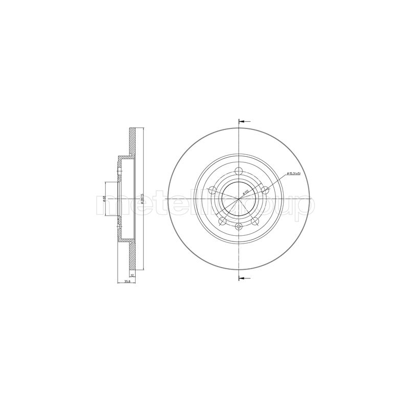 Disco freno asse posteriore - TRUSTING