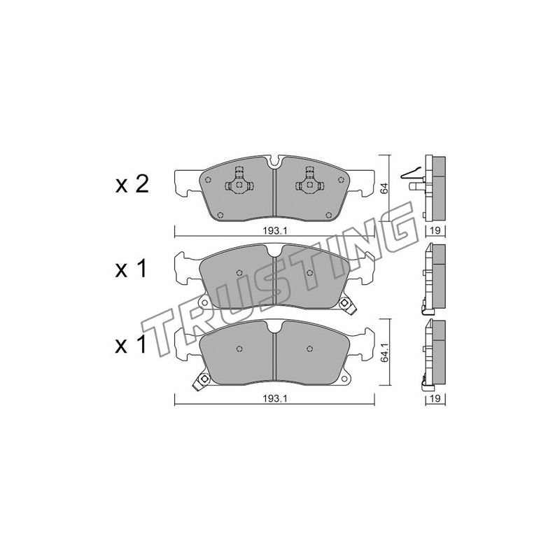 Pastiglie freno asse anteriore - TRUSTING