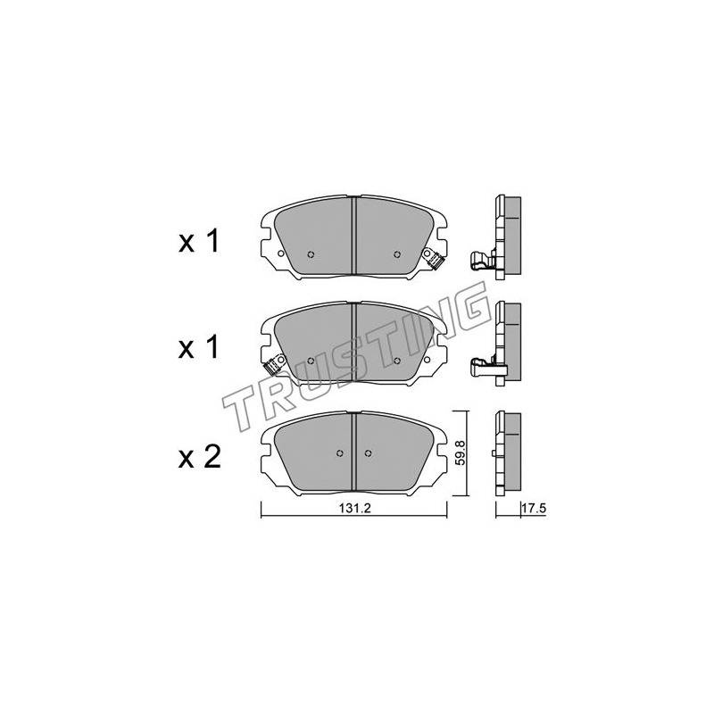 Pastiglie freno asse anteriore - TRUSTING